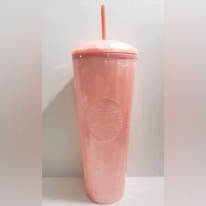 Blush pink Starbucks tumbler